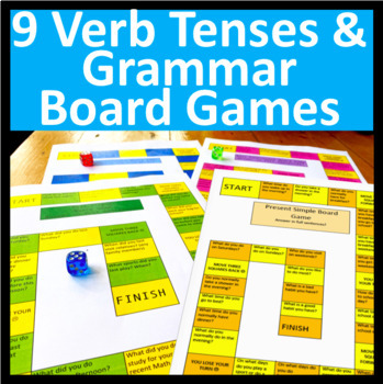 Preview of Verb Tenses Board Games Bundle