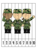 8 Veteran's Day Number Order Puzzles  {FREEBIE}