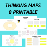 8 Maps for Thinking Brainstorming printable templates