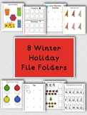 8 Winter Holiday File Folders for Kids with Autism