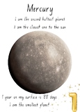 8 planets in our solar system, printable fact sheets
