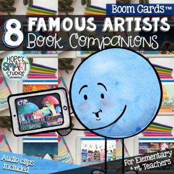 Preview of 8 smART Book Companions / Famous Artists Boom Cards (BUNDLE)