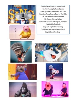 Preview of 11 songs from the movie "Sing 1 & Sing 2"  (Listening)