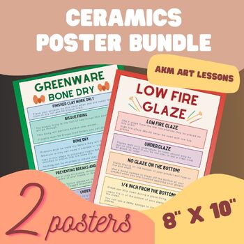 Preview of 8" x 10" Ceramics Bisque and Low Fire Glazing Poster Bundle