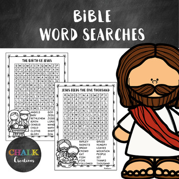 Preview of 90 Bible Word Searches