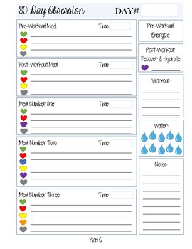 How to Calculate your 80 Day Obsession Meal Plan Level - The