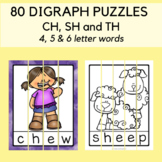 80 Digraph Word Puzzles: CH, SH and TH