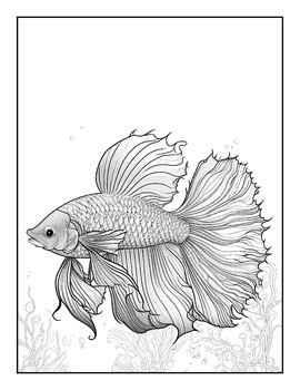 80 Fish Coloring Book For Adults 80 Fish Coloring Pages For Adults And Kids