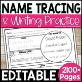 Name Tracing and Writing Practice Activities EDITABLE