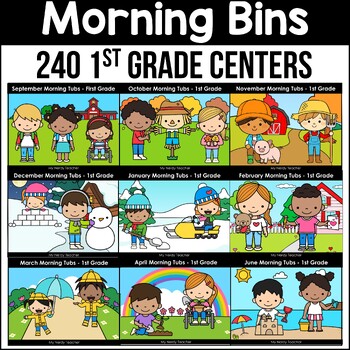 Preview of 1st Grade Spring Morning Work Guided Math Year Long Place Value Mat Games