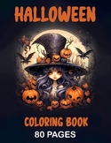 80 Pages Halloween Coloring Book For Adults And Teens