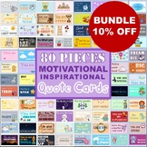 Preview of 80 Pieces Motivational Quote Cards, Encouragement Postcards for Students