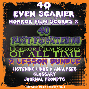 Preview of 80 Scariest Film Scores BUNDLE {Google Slides Lesson Double Feature}