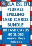 80 Task Cards - SPELLING - PLURAL NOUNS - Bundle