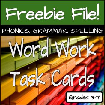 Preview of Clever & Silly Word Work Task Cards - 80 Task Cards