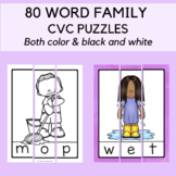 80 Word Family CVC Puzzles