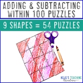 Adding and Subtracting within 100 Math Puzzle Center Game 