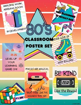 80's Inspired Classroom Posters by Smartie Supplies | TPT