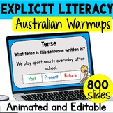 800 + Australian Explicit Literacy Slides (Editable and An