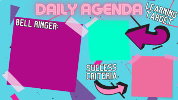 Preview of 80s Vibe Daily Agenda Slides