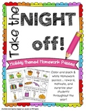 81 Holiday Themed Homework Passes in Color and Black & White!