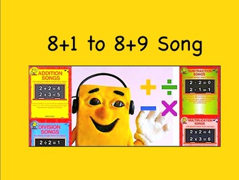 Preview of 8+1 to 8+9 m4v Song Video from "Addition Songs" by Kathy Troxel / Audio Memory