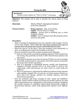 Preview of 8102-4 Types of Expenses in Personal Finance