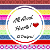 82 HEART DIGITAL PAPERS PNG FILES