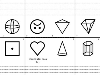Preview of 82 Shapes Mini Books, Picture Writing, Back to School Week Activity