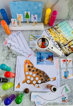 Preview of 84-page Winter Kids Montessori Preschool Activities Printable Mega Pack
