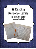 85 Reading Response Labels {Interactive Notebook}