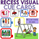 Recess portable visual communication cards and directions