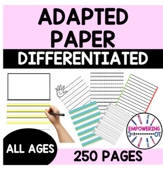 Preview of ADAPTED PAPER for color & black/white printing Adaptive occupational therapy