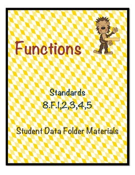 Preview of 8.F Functions Student Data Folder