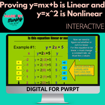 Ccs 8 F A 3 Proving Y Mx B Is Linear And Y X 2 Is Nonlinear By Murphy S