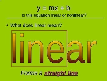 Ccs 8 F A 3 Proving Y Mx B Is Linear And Y X 2 Is Nonlinear By Murphy S