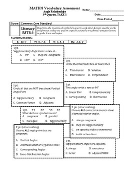 Preview of 8G5 Vocabulary Test v1 (pdf)