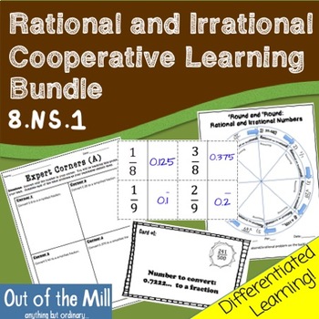 Preview of 8.NS.1 Rational and Irrational Numbers: Cooperative Learning Activities