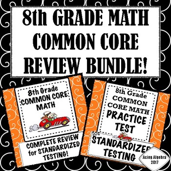 Preview of 8th GRADE MATH: COMMON CORE REVIEW & PRACTICE TEST