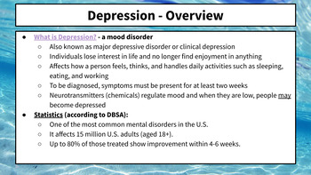 Preview of 8th Gr - Lesson 4 & 5: Depression and Suicide Prevention