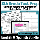 8th Gr. Math Test Prep:Systems of Eq. Substitution Part1 B