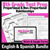 8th Gr. Math Test Prep:Proportional - Nonproportional BUND