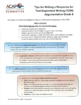 8th Grade 2023 ACAP Writing Information (All You Need to Know) | TpT