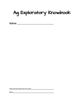 Preview of 8th Grade Agriculture Exploratory Workbook