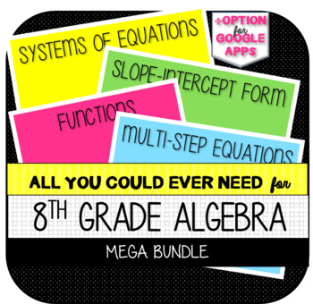 Preview of 8th Grade Algebra MEGA-BUNDLE