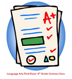 8th Grade Final Exam Language Arts OR ELA Pretest with ANS