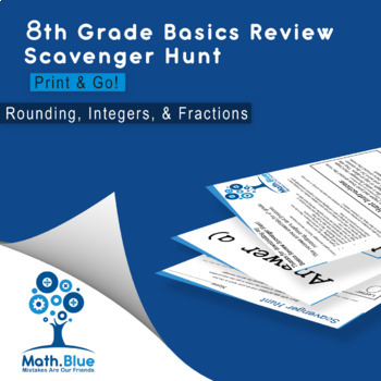 Preview of 8th Grade Basics Review Scavenger Hunt