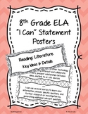 8th Grade Common Core ELA I Can Statement Posters English 