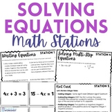 Solving Equations : Middle School Math Stations