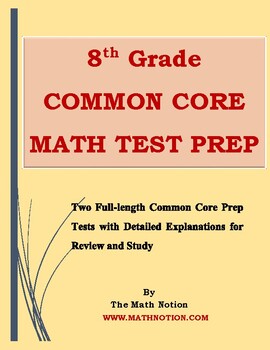 Preview of 8th Grade Common Core Math Tests Prep